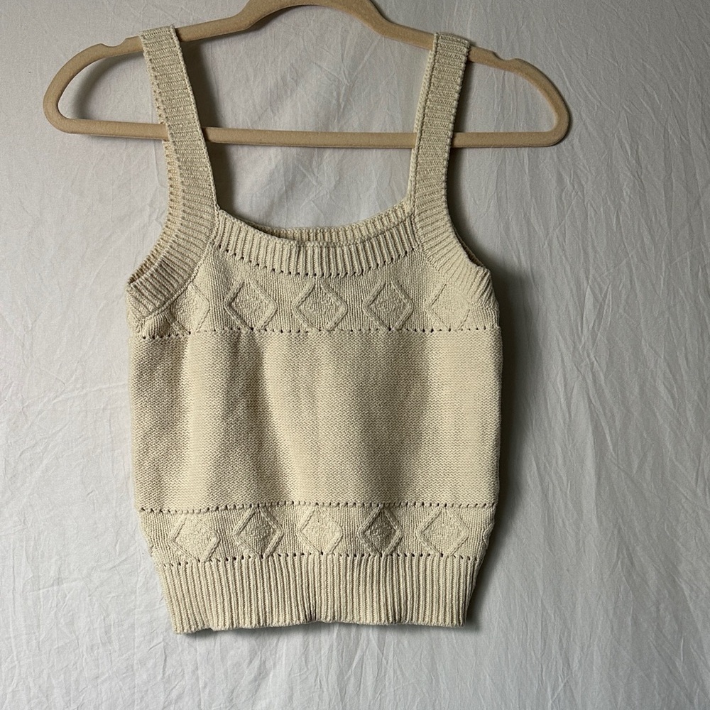 Forever 21 Cream Knit Sweater
